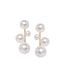 Gold Pearl cluster stud on white background