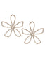 large silver Swarovski crystal stud earring on white background