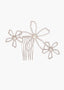 Floral Pearl bridal hair comb set against a white background 