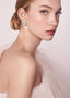 Burst Duet - Crystal and Pearl Earrings