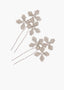 A set of two floral Swarovski crystal hair pins